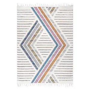 Ковер Angela High-Low Modern с ромбовидными кисточками Nuloom, 244x305 см