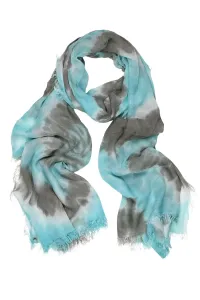 COLLEZIONE ALESSANDRO модный шарф "Батик", в стиле батик, цвет Aqua