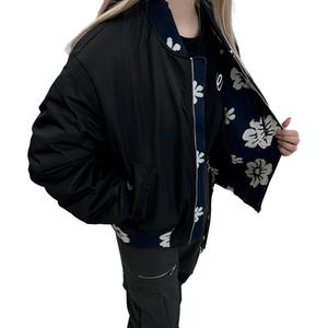 NEVER RULE Куртка Unisex Black Baseball Collar Moderate