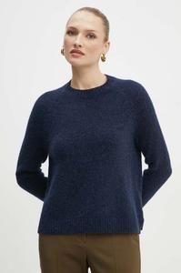 Свитер из смесовой шерсти Boss, темно-синий