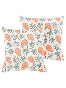 Декоративная подушка Beliani 2er Set Deko AVENS, цвет bunt/weiß/orange