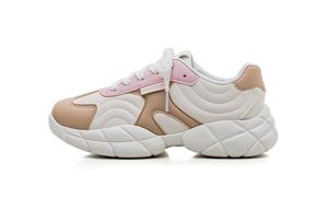 WARRIOR Износостойкие дышащие низкие повседневные туфли женские бежево-коричневые розовые