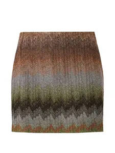 Мини-юбка с зигзагообразным узором Missoni, коричневый