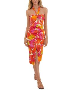 Платье миди из льняной смеси ViX Gal Natori, мультиколор