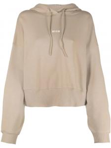 MSGM худи с кулиской и логотипом, нейтральный