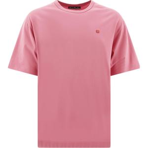 Футболка с логотипом Acne Studios, розовая