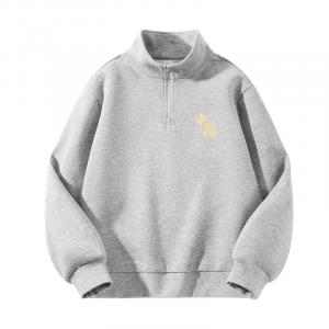 Детский свитшот с полуводолазкой Moderate WARRIOR, [spring fall]серый/h round china k