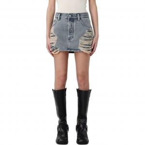 Потертая мини-юбка Acne Studios, синий
