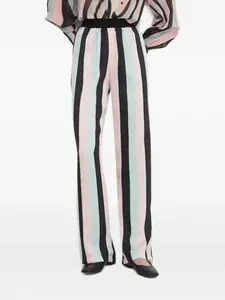 Полосатые брюки с эластичным поясом Silvian Heach, черный