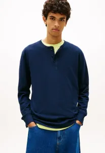 Футболка-Поло с длинными рукавами из вафельной вязки Tommy Jeans, Dark Night Navy