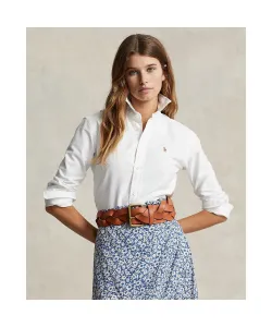 Классическая рубашка Оксфорд Polo Ralph Lauren, цвет 100 White