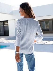 Блузка без застежки в синий узор WITT WEIDEN