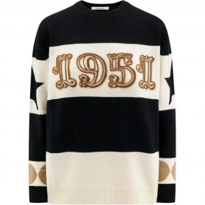 Полосатый вязаный джемпер Dirce MaxMara, черный