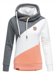 Толстовка с капюшоном REPUBLIX, антрацит/белый/коралловый