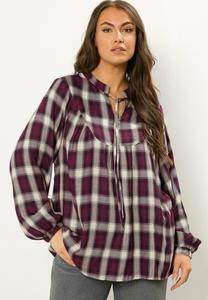 Блуза Yours Clothing CHECK, Burgundy/Red