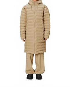 Удлиненная стеганая куртка Lohja унисекс песочного цвета Rains, песочный