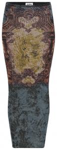 Брюки Jean Paul Gaultier Médaillon Printed Mesh Long Skirt, черный