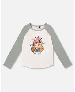 Детская футболка-реглан с рукавами, цвет Off-White - для малышей/детей Deux par Deux, Off-white