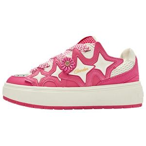 QIAODAN Нескользящие износостойкие низкие кроссовки женские розовые