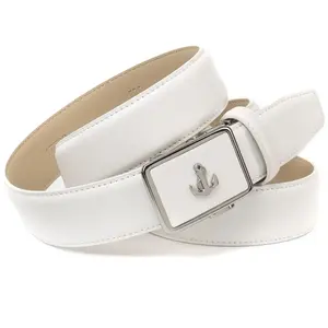 Кожаный ремень Anthony Crown Anthoni Crown, белый