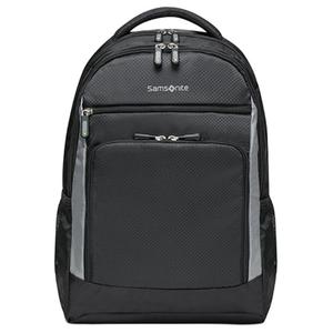 Samsonite Черный рюкзак мужской средний с тканевой спинкой