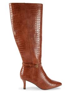 Сапоги Arlie 64MM с тиснением под крокодила Charles by Charles David, кэмел