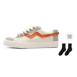 Fawn Miri Износостойкие дышащие низкие скейтбордские кроссовки мужские бежево-оранжевые с носками, цвет Beige Orange-Comes with Socks