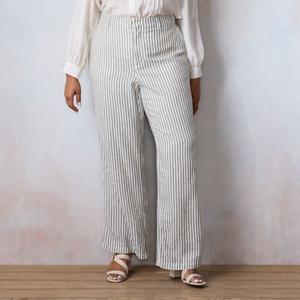 Эластичные брюки с драпировкой на спине больших размеров Lc Lauren Conrad, цвет olive monaco stripe