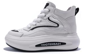 Junjali Высокие повседневные женские туфли с белой флисовой подкладкой, цвет White-Fleece-Lined