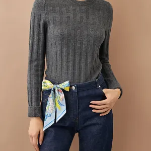 HERMES Шелковый платок Unisex Blue Yellow