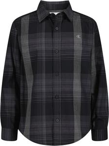 Рубашка Calvin Klein Boys с длинным рукавом и застежкой на пуговицы, Black Intricate Plaid