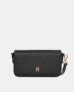 Черная сумка через плечо с монограммой Tommy Hilfiger