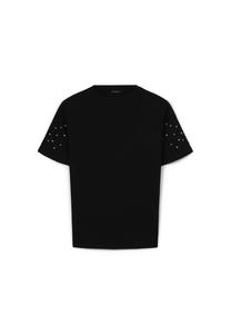 Футболка с принтом MANICHE STRASS Calliope, черный