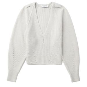 Iro V-образный вырез ребристый вязаный джемпер IRO NIGHT, коричневый серый