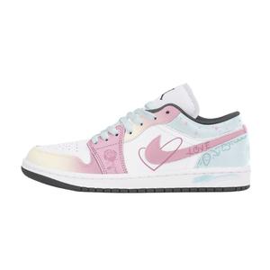 Jordan Кроссовки Air 1 Abrasion Resistant Low top Vintage Basketball Shoes Unisex Pink