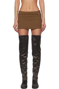 Мини-юбка Carolina Gimaguas, коричневый