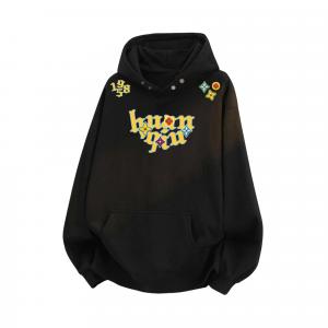 Толстовка Unisex Hooded Moderate Heavyweight HUANQIU, черный (fleece-lined)