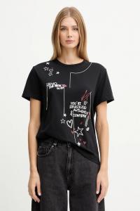 Хлопковая футболка Liu Jo, черный