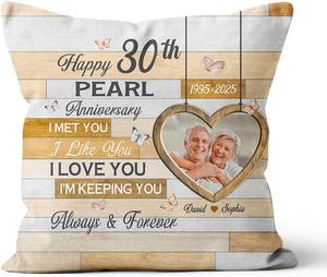 Custom Персонализированная квадратная подушка с фото и надписью Option 2