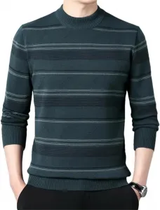 Мужской свитер-пуловер с полосками для зимы