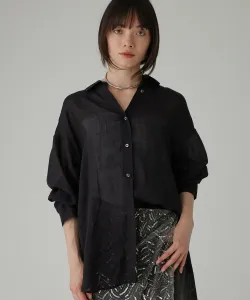 Прозрачная рубашка из рами Babylone, цвет Black 19