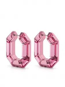 Серьги-кольца Lucent Swarovski, розовый