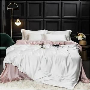 Generic Комплект постельного белья из 100% шелка зеленый серый