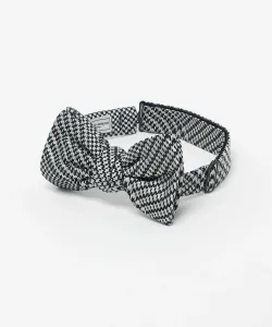 Галстук-бабочка из шелкового жаккарда в клетку United Arrows, цвет White