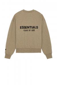Классический флисовый свитер с круглым вырезом Fear Of God Essentials, Homestead Heather