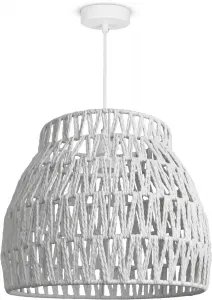 Подвесной светильник Paco Home Hugo PD1 с плетением, белый