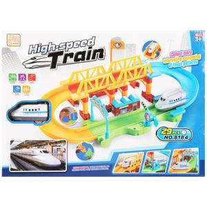 Детская игрушка поезд на батарейках, 29 элементов Trifox