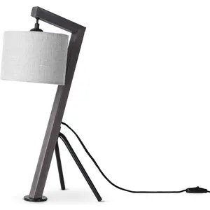 Настольная лампа GALLOW E27, деревянная, трехногая, винтажная, современный стиль, высота 49 см Paco Home, черный