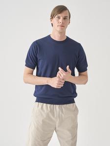 Футболка с круглым вырезом из англо-индийской марли | HILCOTE | 30 г, удобная посадка