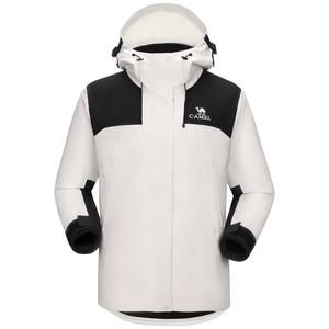 Ветровка для любой погоды женская CAMEL, Теплый белый/Призрачный черный